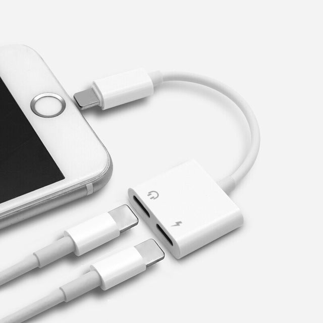 Audio Adapter Charger Cable - Lightning Compatible