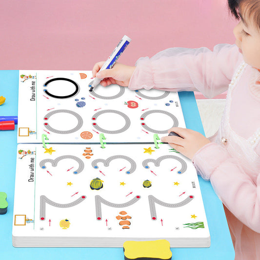 Reusable Magic Tracing Copybook for Kids – Pen Control & Handwriting Practice