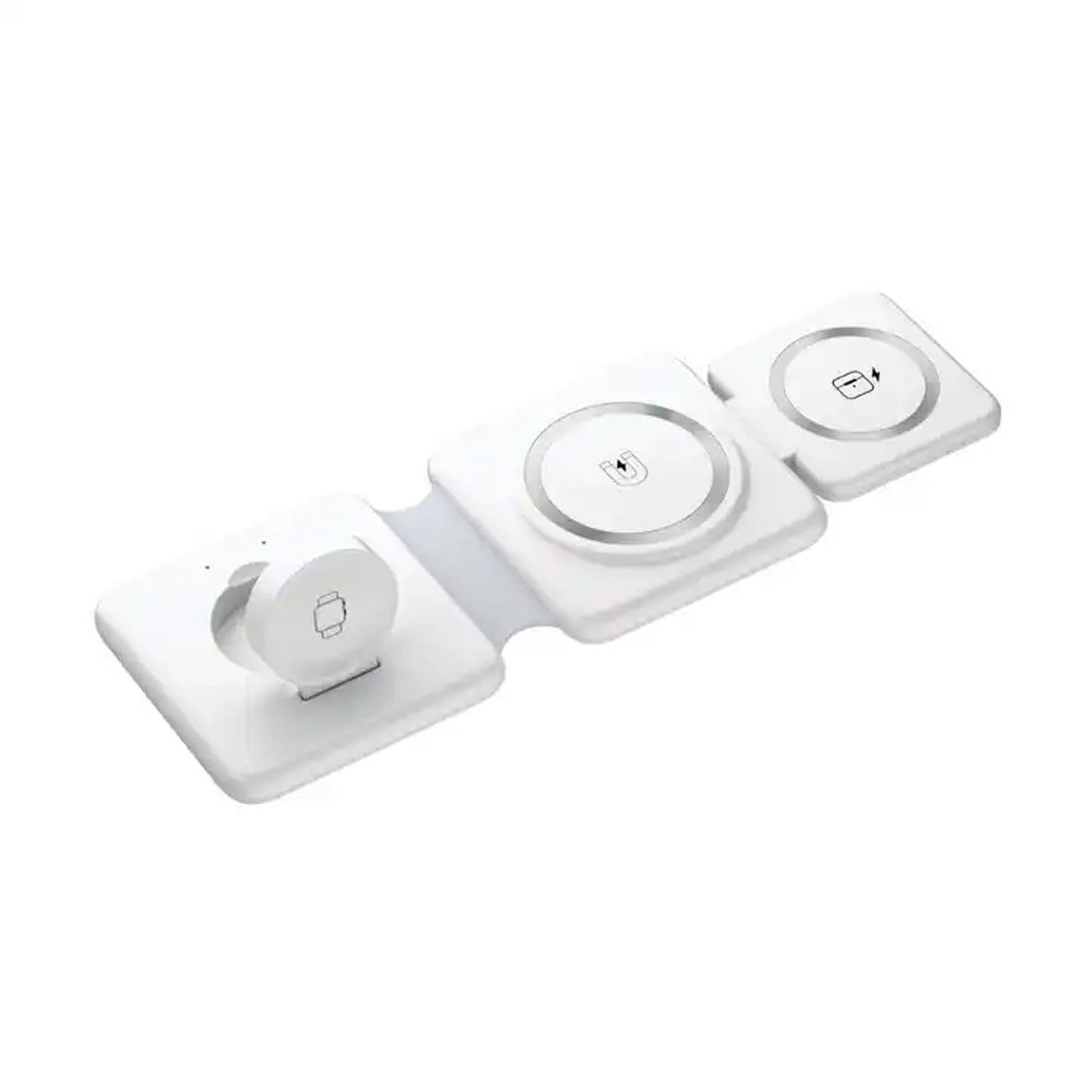 3in1 Wireless Magnetic Foldable Mat Charger For iOS & Android Devices