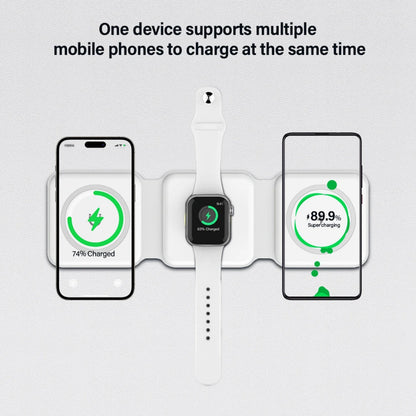 3in1 Wireless Magnetic Foldable Mat Charger For iOS & Android Devices