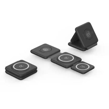 3in1 Wireless Magnetic Foldable Mat Charger For iOS & Android Devices