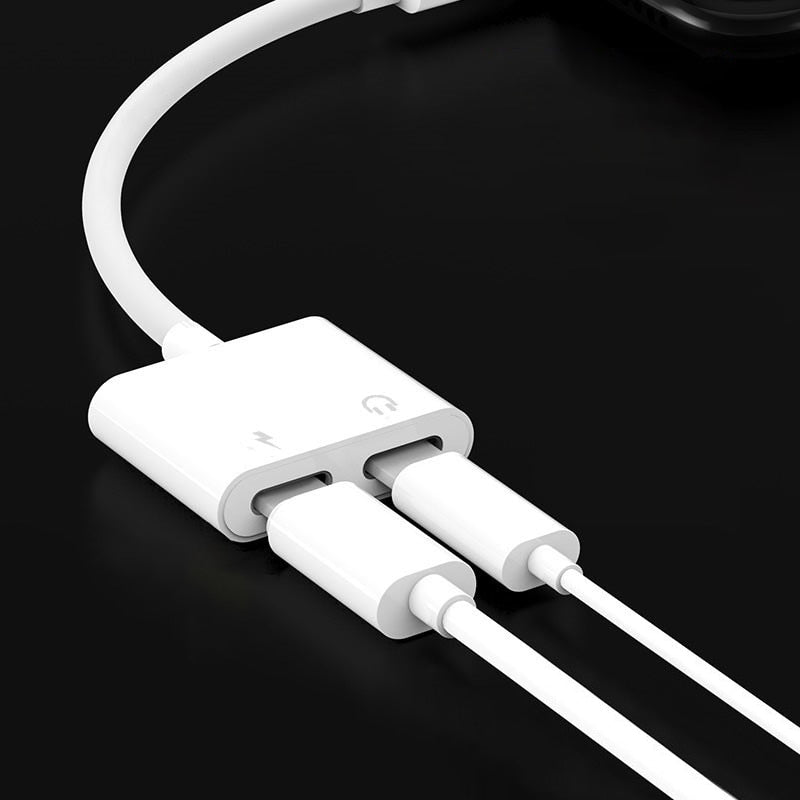 Audio Adapter Charger Cable - Lightning Compatible
