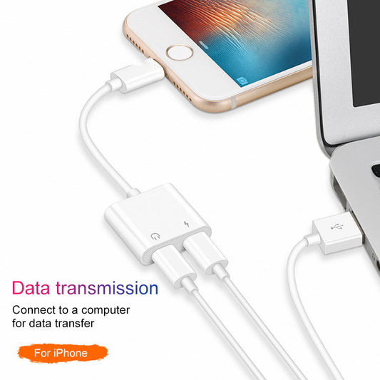Audio Adapter Charger Cable - Lightning Compatible