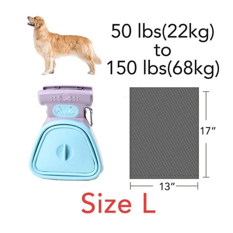 Foldable Pooper Scooper with Bags — Portable Dog Waste Picker