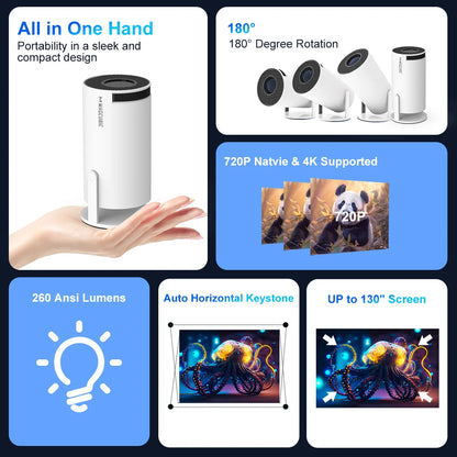 Transpeed 4K WiFi6 Smart Projector