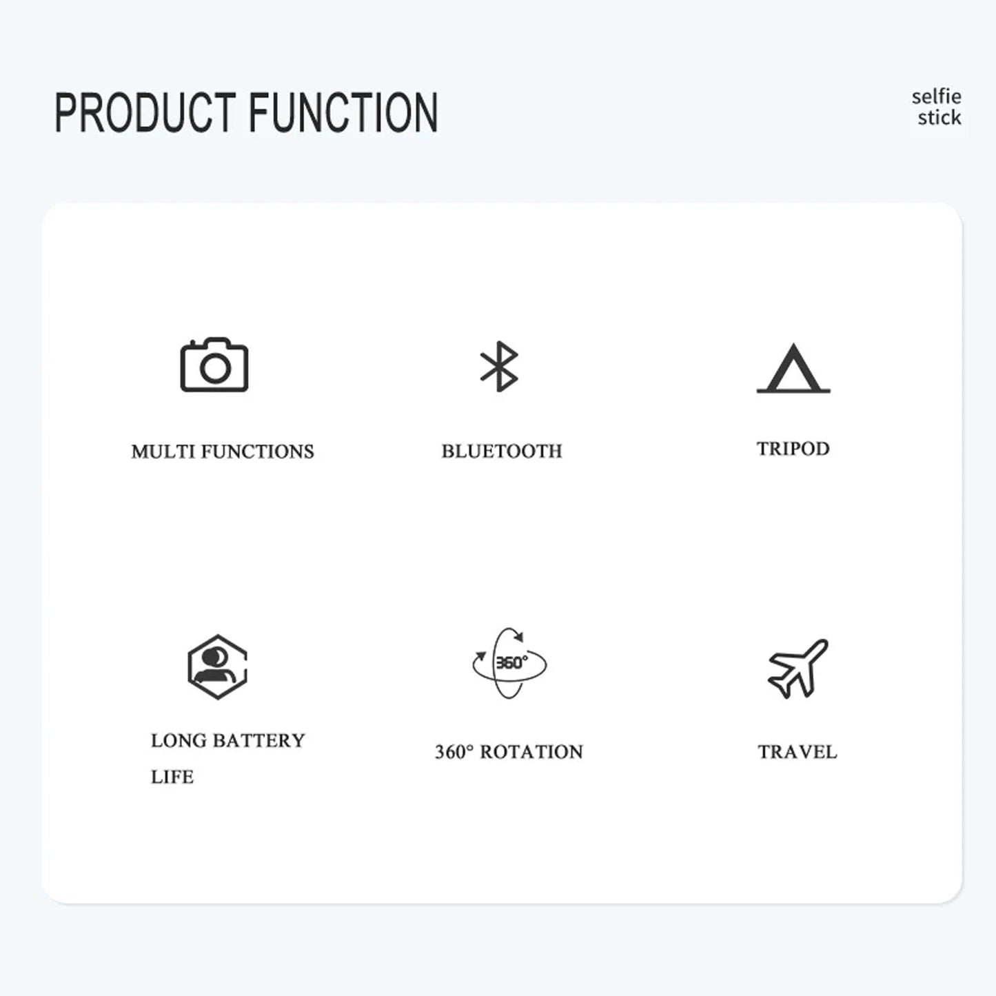 360° Rotation Selfie Stick Tripod with Wireless Remote for Smartphones
